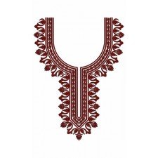 Ornate Line Neck Embroidery Design 23673