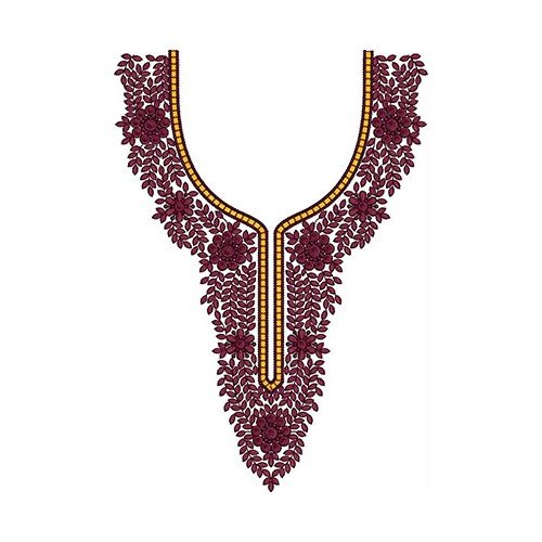 Distinctive Neck Design In Embroidery 23696