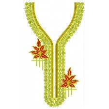 Little Circles Bunch With Big Leaf Neck Design 23791