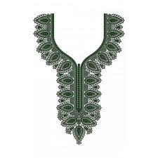 Little Circle And Spiral In Neck Embroidery Design 23809