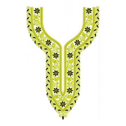 Impressive Neck Embroidery Design 23825