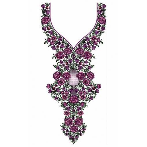 Only DST Bunch Of Flower In Neck Design 23885