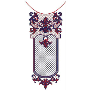 Attractive Rhombus Shape In Neck Design