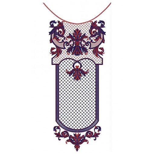 Attractive Rhombus Shape In Neck Design 23930