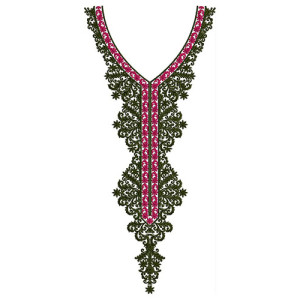 Simple Neck Design In Embroidery