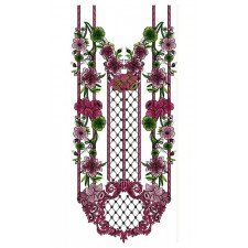 Different Flower Bunch In Neck Design 23932
