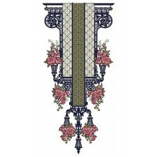 Gigantic Flower Neck Embroidery Design 23933