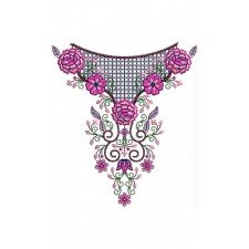 Boat Neck Embroidery Design 23939