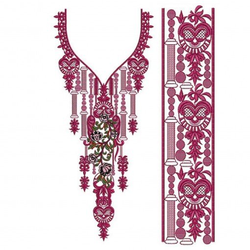 Neck And Sleeve Design In Embroidery 23972 Neck And Sleeve Design In Embroidery 23972
