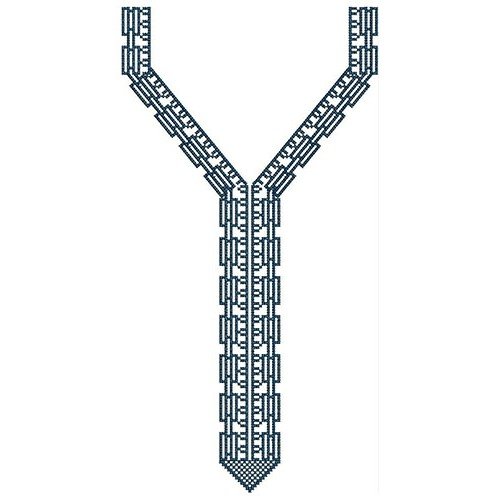 Divergent Cross Stitch Neck Design In Embroidery 23989