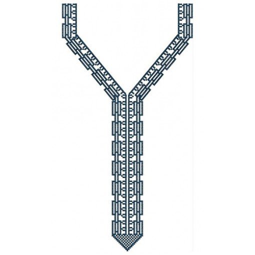Divergent Cross Stitch Neck Design In Embroidery 23989