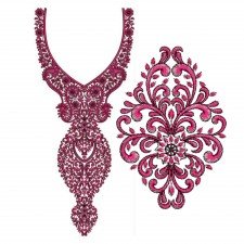 Attractive Neck And Applique In Embroidery Design 23992 Attractive Neck And Applique In Embroidery Design 23992