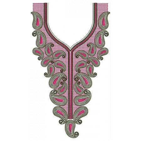 Captivating Mango Design Neck Line In Embroidery 24025