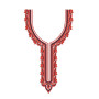 Ornate Floral Scroll Neckline Embroidery Design