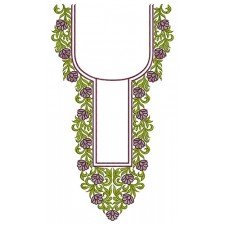 Enchanting Neck Embroidery Design 24039
