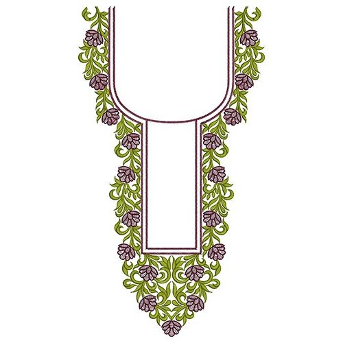 Enchanting Neck Embroidery Design 24039