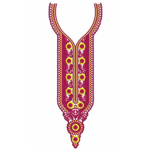 Meticulous Neck Design Embroidery 24139