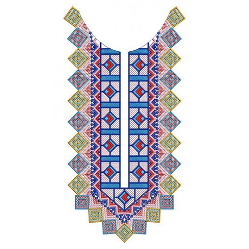 Aesthetic Neck Embroidery Design 24140