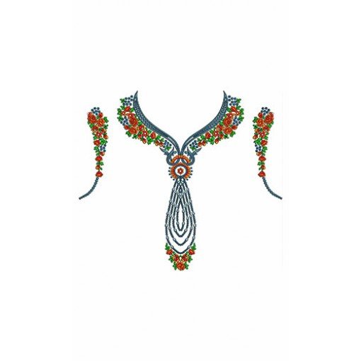 Adequate Neck Design In Embroidery 24141