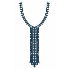 Simple Triplets Leaf Line Neck Design 24432