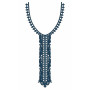 Simple Triplets Leaf Line Neck Embroidery Design