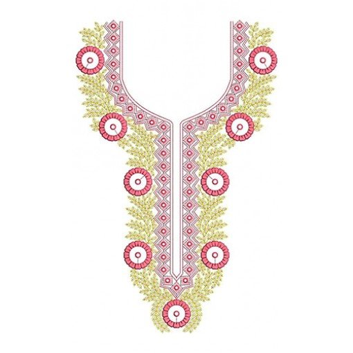 Handwork Space Embroidery Neck Design 24436