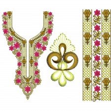 Blade Cutting Embroidery Neck Design 24438 Blade Cutting Embroidery Neck Design 24438