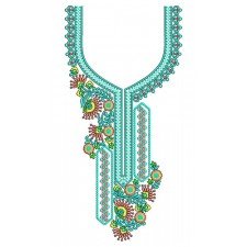 Zigzag Line In Neck Embroidery 24444