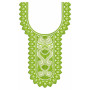 Symmetrical Paisley Scroll Yoke Embroidery Design