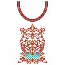 Spheroid Neck Design With Spirals Embroidery Design 24521