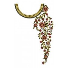 Piercing Arabic Neck Embroidery Design 24537
