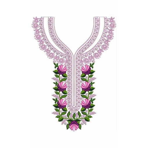 Blade Cutting Flower Embroidery Design 24560