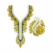 Exquisite Filler Flowers Neck Embroidery Design 24561 Exquisite Filler Flowers Neck Embroidery Design 24561