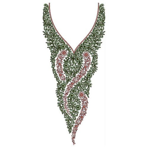 Beautifully Crafted Small Stitch Neck Embroidery Design 24565
