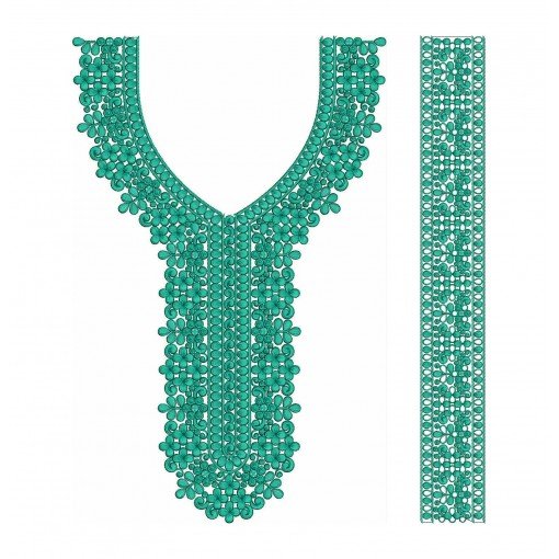 Spiral Lined Simple Neck Embroidery Design 24567 Spiral Lined Simple Neck Embroidery Design 24567