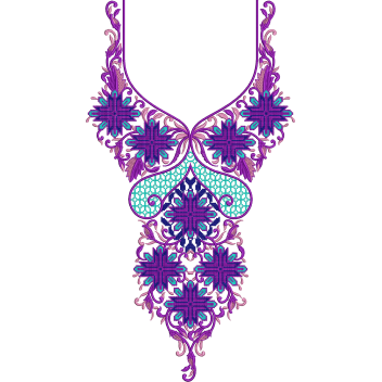 Bridal Wedding Dress Embroidery Neck Design