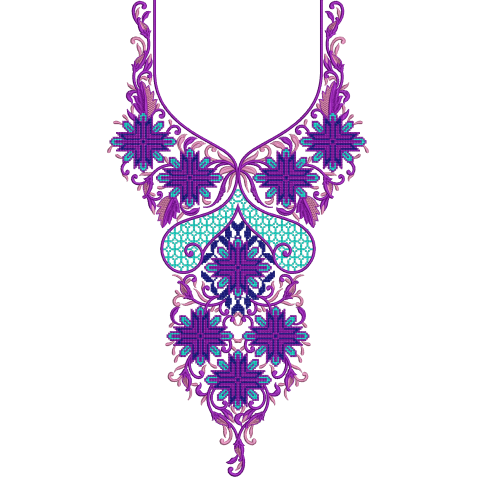 Bridal Wedding Dress Embroidery Neck Design