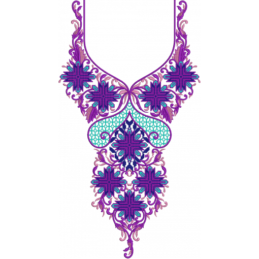 Bridal Wedding Dress Embroidery Neck Design