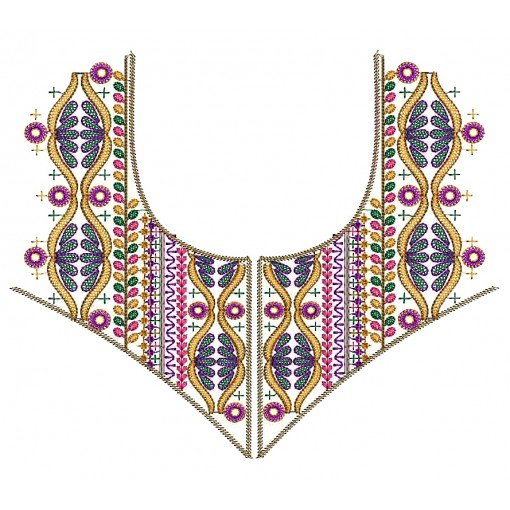 25200 Neck Embroidery Design