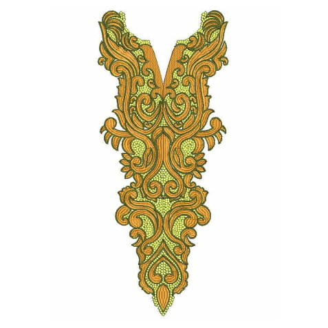25201 Neck Embroidery Design