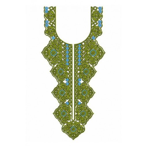 25203 Neck Embroidery Design
