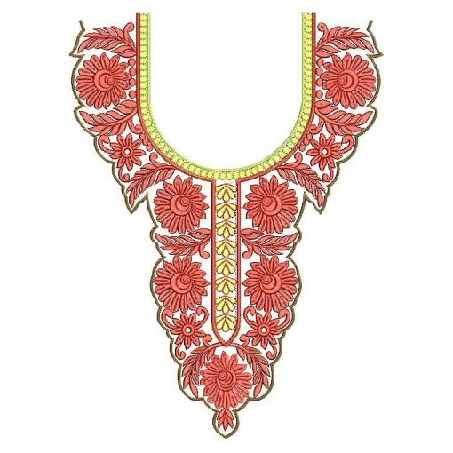 25204 Neck Embroidery Design