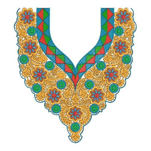 25205 Neck Embroidery Design