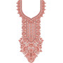Peach Petal Plume Neck Embroidery Design