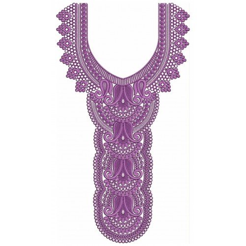 Churidar Dress Neck Embroidery Design 25795