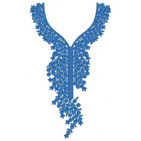 Small Leaf Embroidery Neck Design 25821