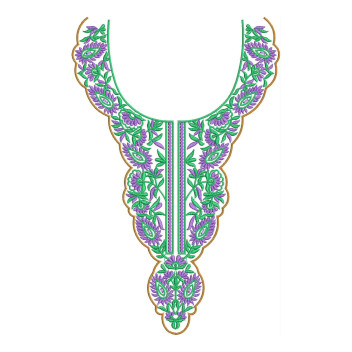 Jhalar Bel Neck Embroidery Design