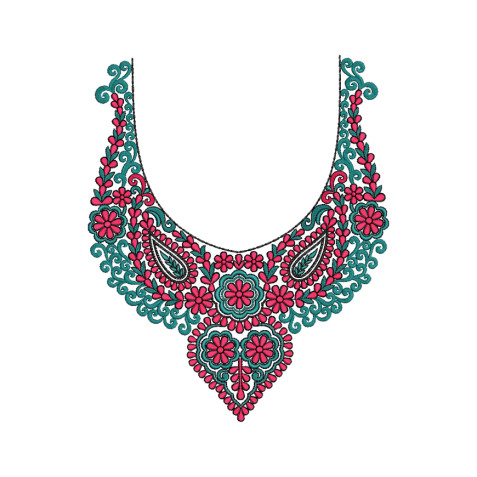 Gulabi Neela Embroidery Design
