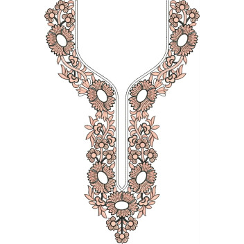 Suzani Neck Embroidery Design