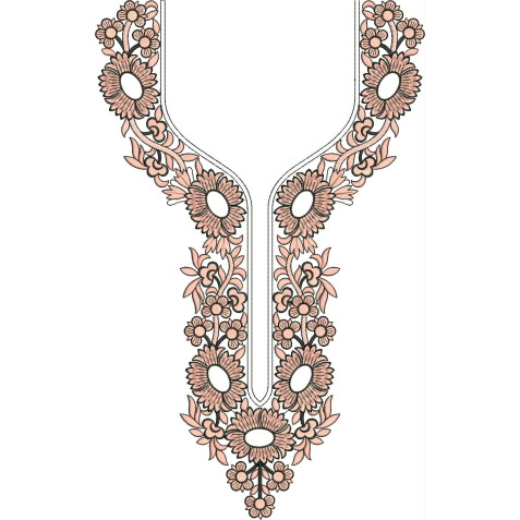Suzani Neck Embroidery Design